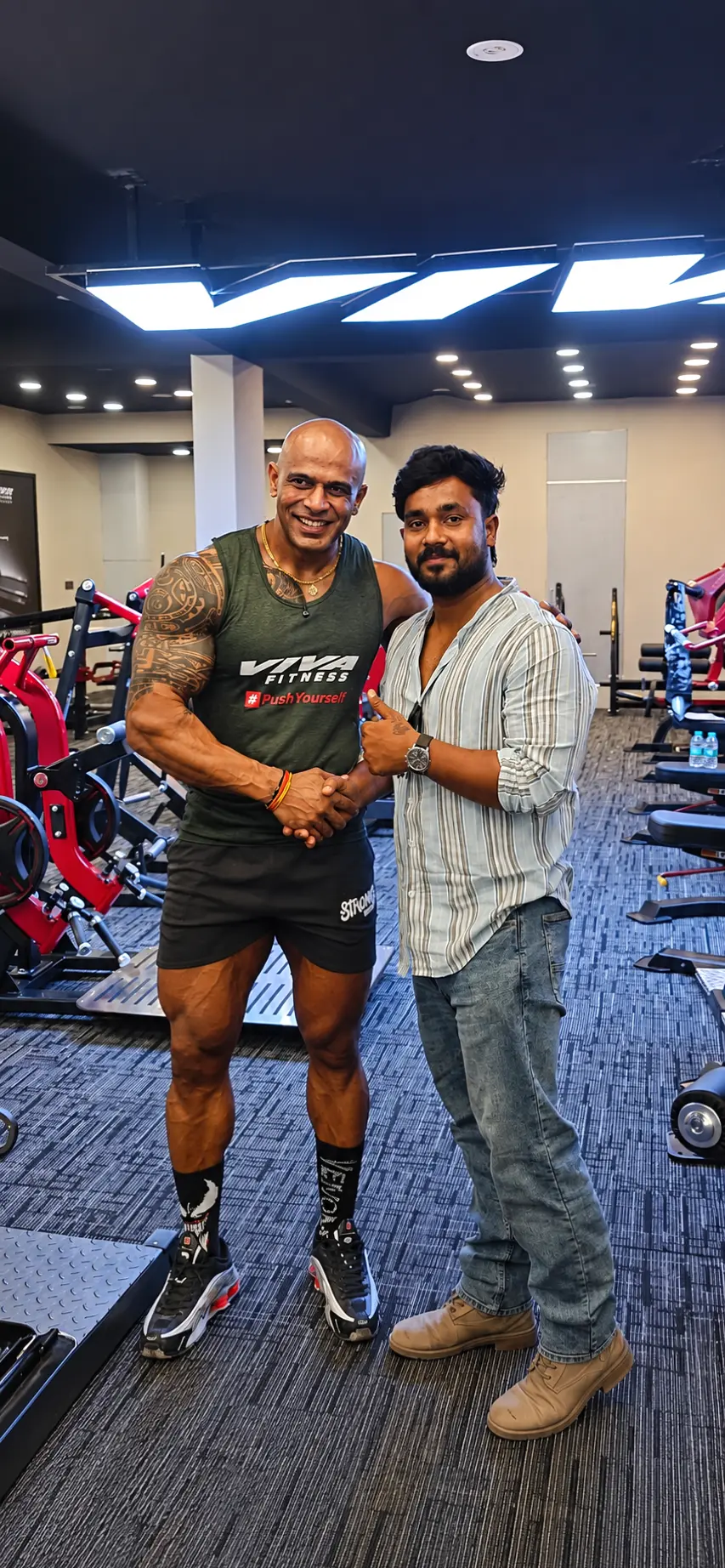 Founder of Arnold GYM Kahalgaon with Indian Rock